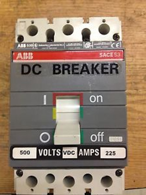 ABB 3 Pole, 225 AMP S3B Circuit Breaker