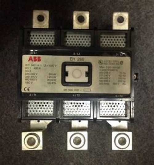 ABB EH 260 300 Amps 600 Volts Contactor