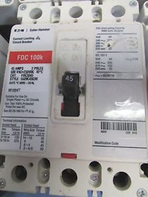 Eaton Cutler Hammer FDC 100K Circuit Breaker FDC3045