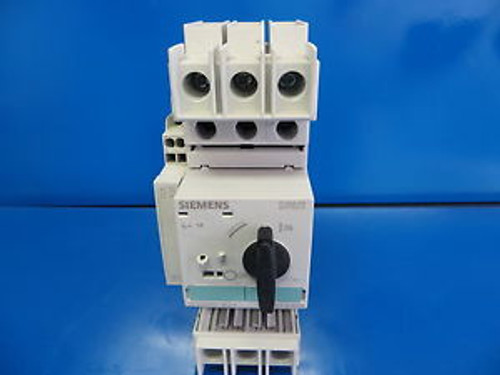 Siemens 3RV1721-0JD10 Circuit Breaker Size S0 3P w/ 3RV1901-2A Aux. Switch