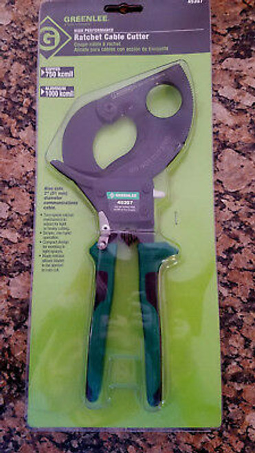 Brand New Greenlee 45207 High Performance Ratchet Cable Cutter - 2 Speed