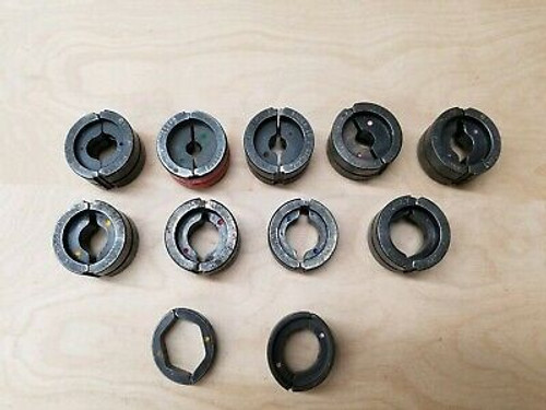 Burndy Y U Dies 11 Pcs Crimper Die Set Used Misc. Set. Thomas Betts, T&B