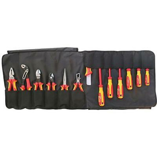 Knipex 13-Piece Electrician'S 1000-Volt Insulated Tool Set In Tool Roll