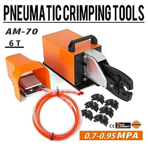 Am-70 Pneumatic Crimping Machine 6T 6-70Mm2 Cable Lugs Wire Foot Air Valve