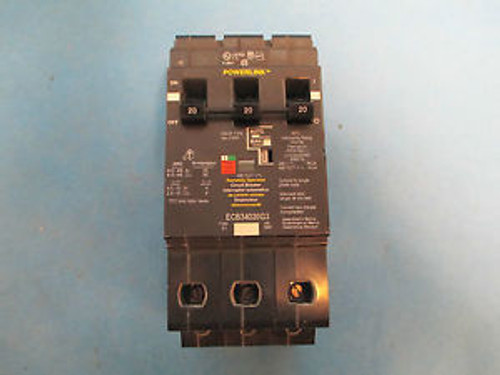 Square D Circuit Breaker ECB34020G3, 20A 480V 3P Remotely Operated