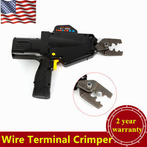 Electric Battery Powered Handheld Cable Wire Terminal Crimper Crimping Tool Usa