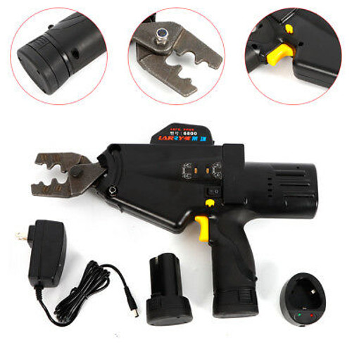 Electric Crimper Tool Cable Terminal Lugs Wire Crimping Pliers Battery Powered