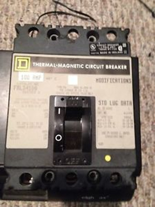 Square D FAL 3 pole 100 amp 480v FAL34100 Circuit Breaker