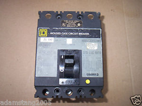 Square D FCL FCL34070 70 amp 3 pole 480v CIRCUIT Breaker GRAY