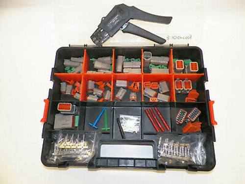 350 Pc Gray Deutsch Dt Installer Kit Dtt-16-00 Crimping Tool For Harley Cat