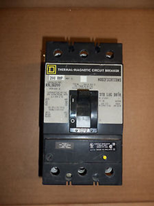 Square D KAL 3 pole 200 amp 600v KAL36200 Circuit Breaker GREY LABEL