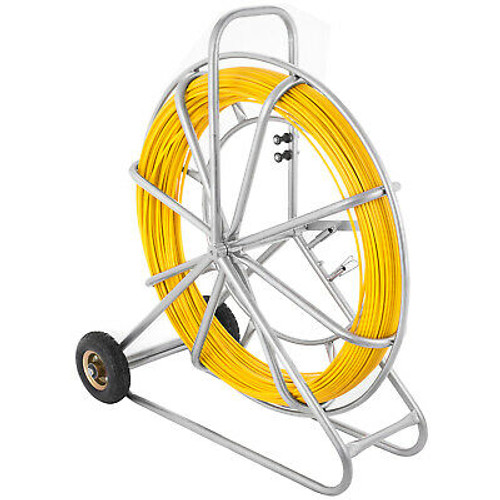 8Mm 260M Fiberglass Wire Cable Puller With Wheels Rodder Reel Easy To Move