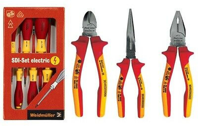 Weidmuller Tradesman'S Kit 6Xscrewdrivers, Side Cutter, Flat Nose & Comb Pliers