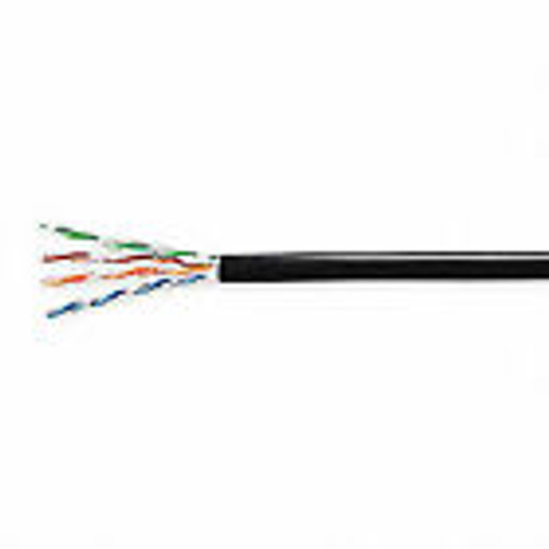 Genspeed Data Cable,Cat 5E,24 Awg,1000Ft,Black, W5136101