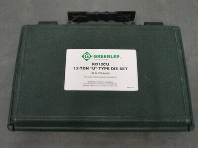Greenlee Kd12Cu U Die Kit 6 Awg -750 Kcmil Mcm For Copper Connectors 12 Ton #3