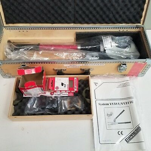 Elpress V1311C  Hydraulic 13-Ton Hand Crimping Tool /  B18 Dies & Case