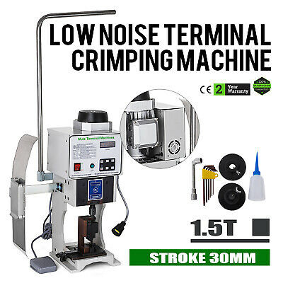 1.5T Super Mute Terminal Wire Crimping Machine  30Mm Stroke Led Light