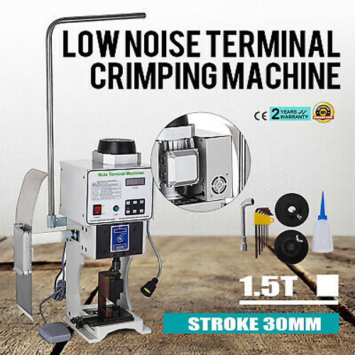 1.5T Low Noise Terminal Crimping Machine Oil Can 30Mm Stroke Terminal Crimping