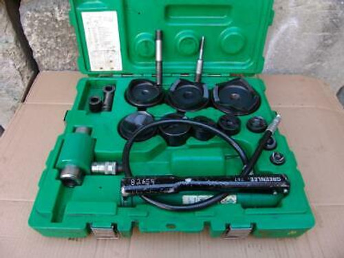 Greenlee 7310 1/2 To 4 Hydraulic Knock-Out Punch And Dies Set Works Fine  #6