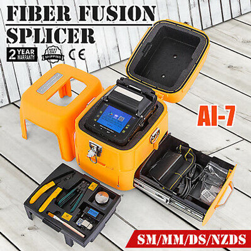 Ai-7 Precision Optical Fiber Fusion Splicer Fiber Cleaver Ribbon 8S Bargain Sale