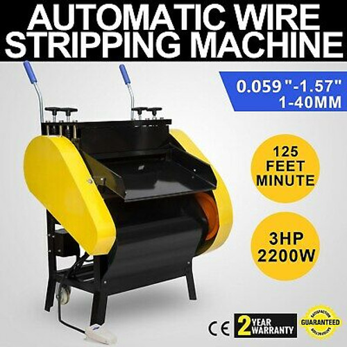 Automatic Wire Stripping Machine With Foot Pedal Stripper 125Ft/Minute Cutting