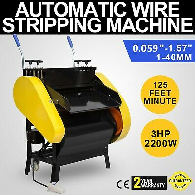 Automatic Wire Stripping Machine With Foot Pedal 125Ft/Minute Scissor Cutting