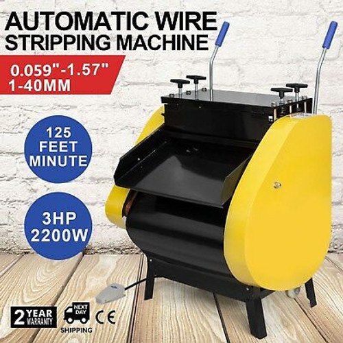 Automatic Wire Stripping Machine With Foot Pedal Copper Stripper 125Ft/Minute