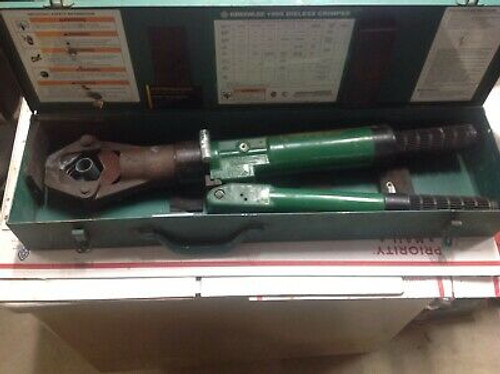 Tested Greenlee 1990 Dieless Hydraulic Cable Crimper Automatic Burndy #6173