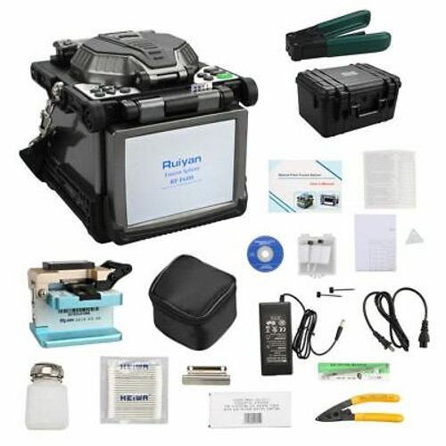 Ry-F600 Fusion Splicer W/Optical Fiber Cleaver Automatic Focus 5.6 Inch Lcd