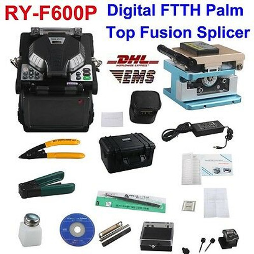 Auto Ryf600P Digital Ftth Palm Top Fusion Splicer Optical Fiber Cleaver Stripper