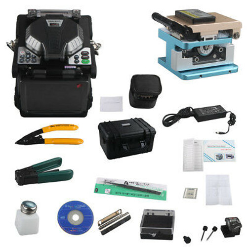 New Ry-F600P Digital Ftth Palm Fusion Splicer+Optical Fiber Cleaver Auto Focus