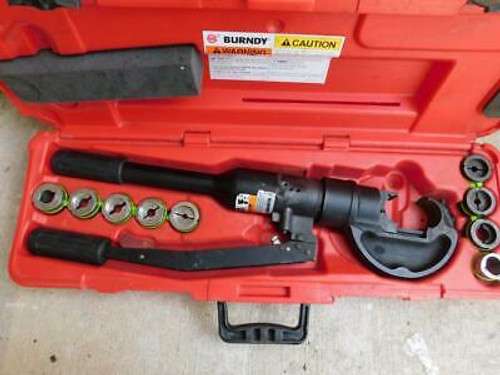 Burndy Y750Hsxt  12Ton Hydraulic Crimper Crimping Tool With 9 Dies Y 750Hsxt