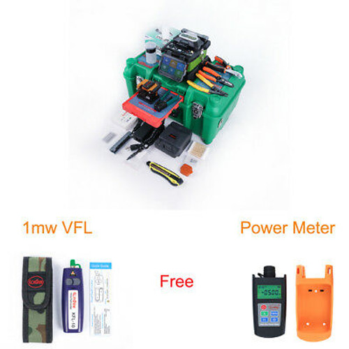 7S Fast Splice Fiber Optic Fusion Splicer Fx37 Fiber Optic Power Meter Vfl Free