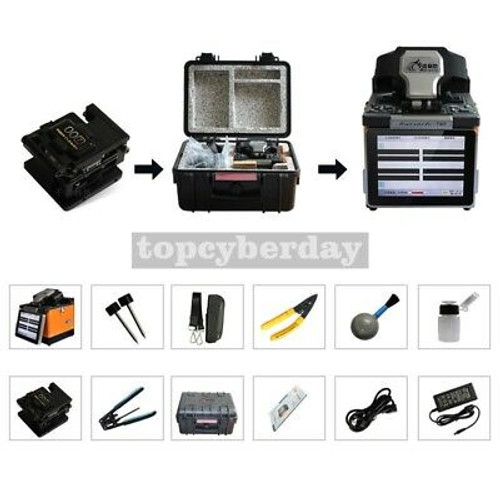 T60 Optical Fiber Fusion Splicer Automatic Fusion Splicer Machine Kit 5'' Lcd