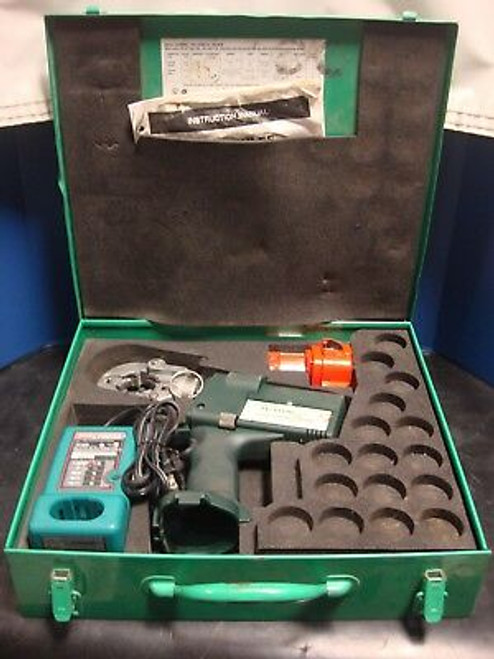 Greenlee Ek22Gl Gator Plus Cordless Battery 6 Ton Crimper Set Case Charger