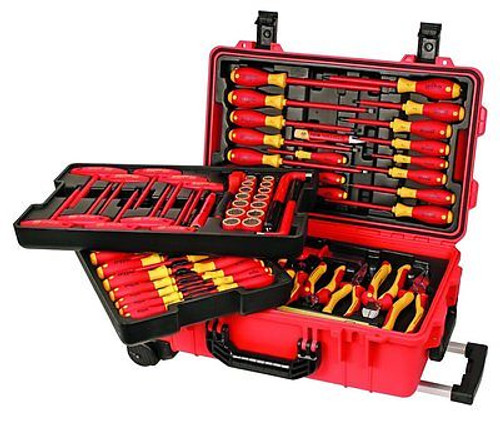 Wiha 32800 Insulated Tool Set With Screwdrivers, Cutters, Pliers, And Sockets