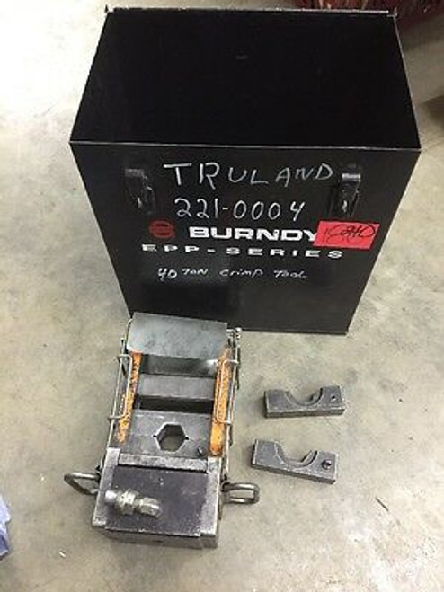 Thomas & Betts 21940 40 Ton Hydraulic Crimp Tool 11418 Dies Burndy Case + More