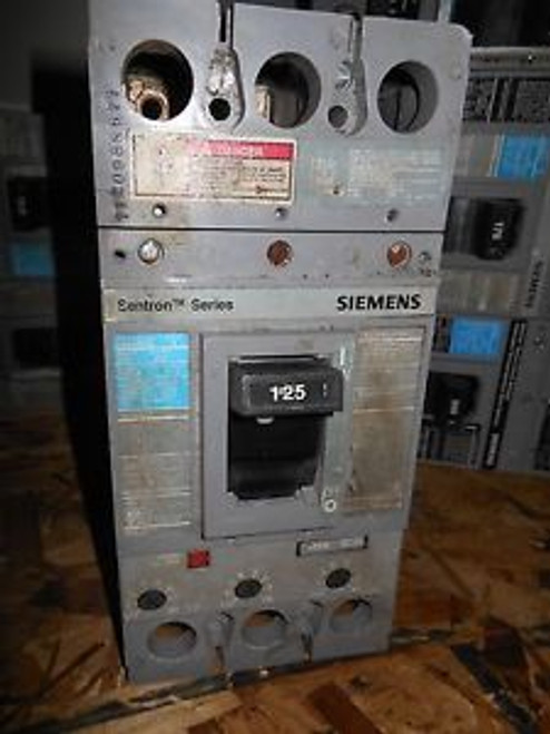 Siemens FXD63B125 125amp 3pole 600v circuit breaker type FD