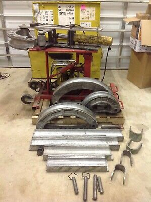 Gb Enerpac Ultra Eegor 2 1/2-4 Emt Imc Rigid Pipe Bender W/Pump & Table #7176