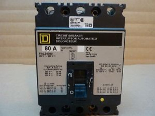 Square D Circuit Breaker FAL34080, 80 Amp 33880