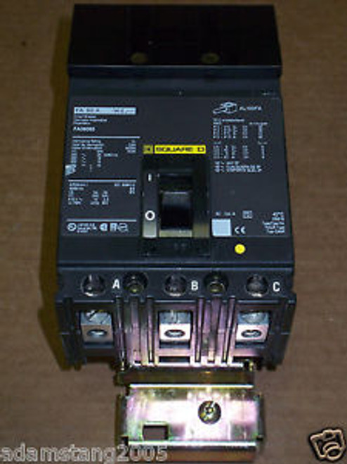 Square D FA 3 pole 60 amp 600v FA36060 Circuit Breaker Black Label