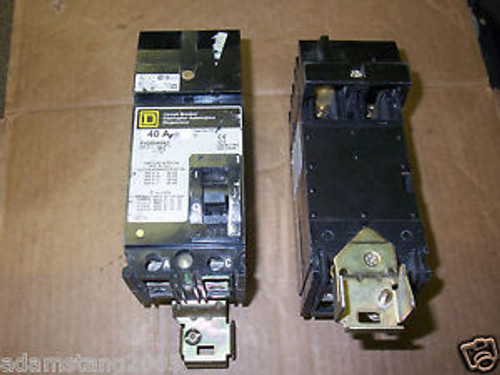 Square D FH 2 pole 40 amp 600v FH26040AC Circuit Breaker Gray Label Fh26040