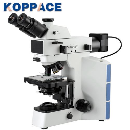 KOPPACE Trinocular Metallurgical microscope,50X-500X,hinged trinocular viewing tube,Upper and lower LED light source.