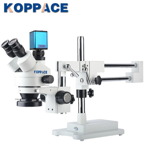 KOPPACE 3.5X-90X,Autofocus camera,HDMI HD Auto Focus Industry Microscope,Includes 0.5X and 2.0X Barlow Lens