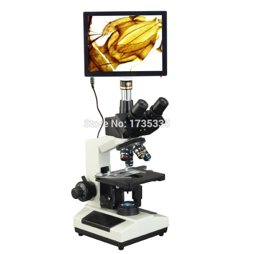 40X-2000X 5MP 9.7 Inch Touchscreen Digital Compound Trinocular LED Lab Biological Microscope EHM-N107LCD