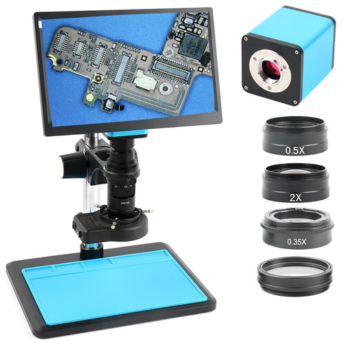 2019 Upgrade Autofocus SONY IMX290 HDMI TF Video Auto Focus Industry Microscope Camera + 200X C Mount Lens + 11.6 " FHD Monitor