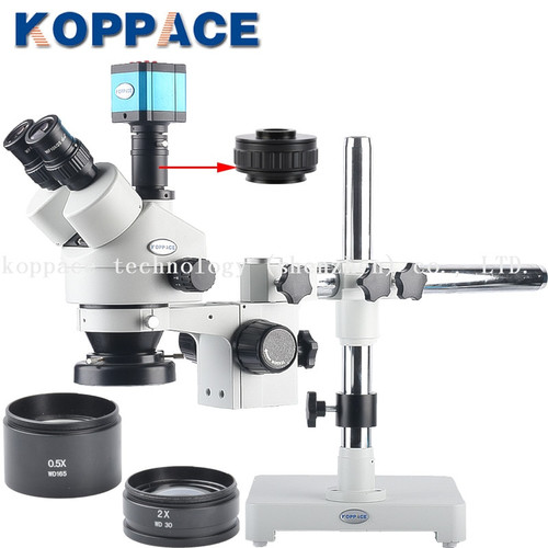 KOPPACE 3.5-90X Magnification Industrial Microscope Camera HD HDMI/USB Camera 14Million Pixel Camera Electron Microscope Camera
