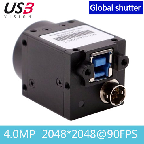 High Speed USB3.0 1 Inch Industrial Digital Camera 4.0MP Color Global Shutter With SDK Machine Vision 2048*2048@88.5FPS