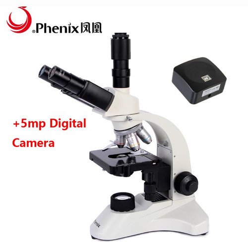 Phenix 5mp CCD/CMOS Digital Microscope 40X-1600X Biological Microscope USB2.0 buy direct from Chinese manufacture