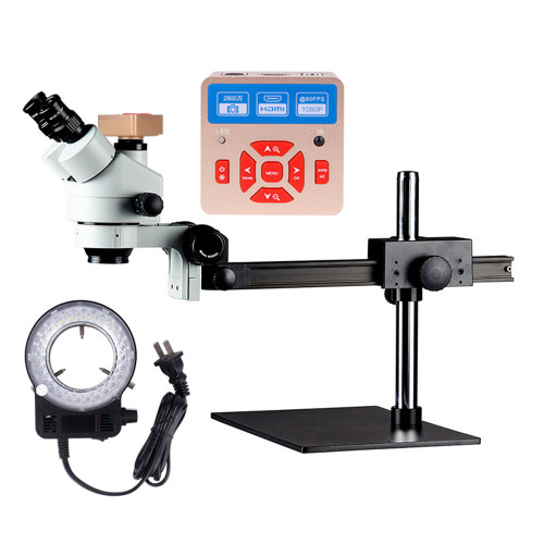 Professional 7X-45X Trinocular Stereo Microscope Camera 28MP HDMI Stereo Microscope Soldering Phone Repair Trinocular Mikroskop